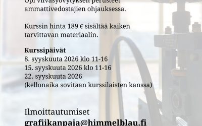 Taidegrafiikan kurssi syyskuussa